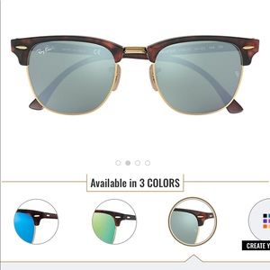 Ray Ban Clubmaster flash lenses
